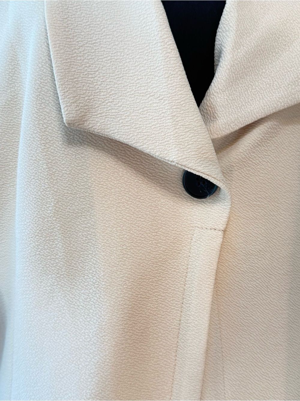 NWT Beyove Single Button Blazer Ruched 3/4 Sleeve Cream Neutral Women's Size XXL - Picture 3 of 12